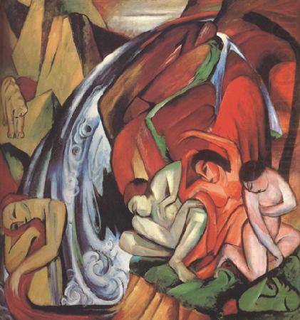 Franz Marc The Waterfall (mk34) china oil painting image